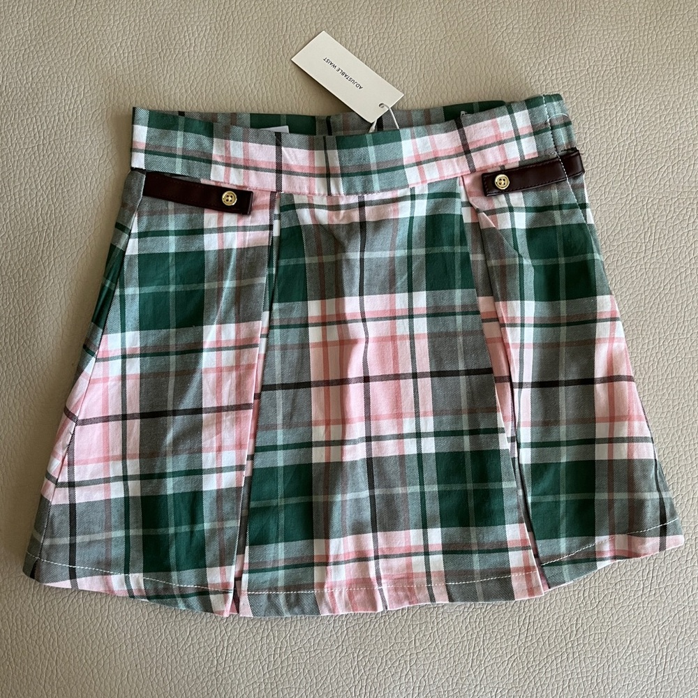 NWT - Janie and Jack Girls’ Pleated Plaid Skirt - Size 6Y